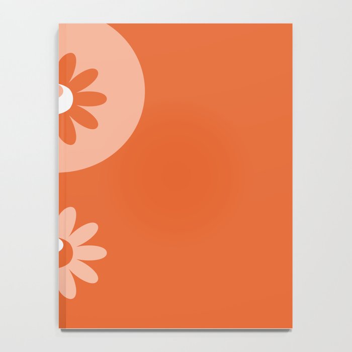 Yin Yang Flower in Orange & Peach Notebook Gallery Image 4
