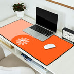 Yin Yang Flower in Orange & Peach Desk Mat Gallery Image 2