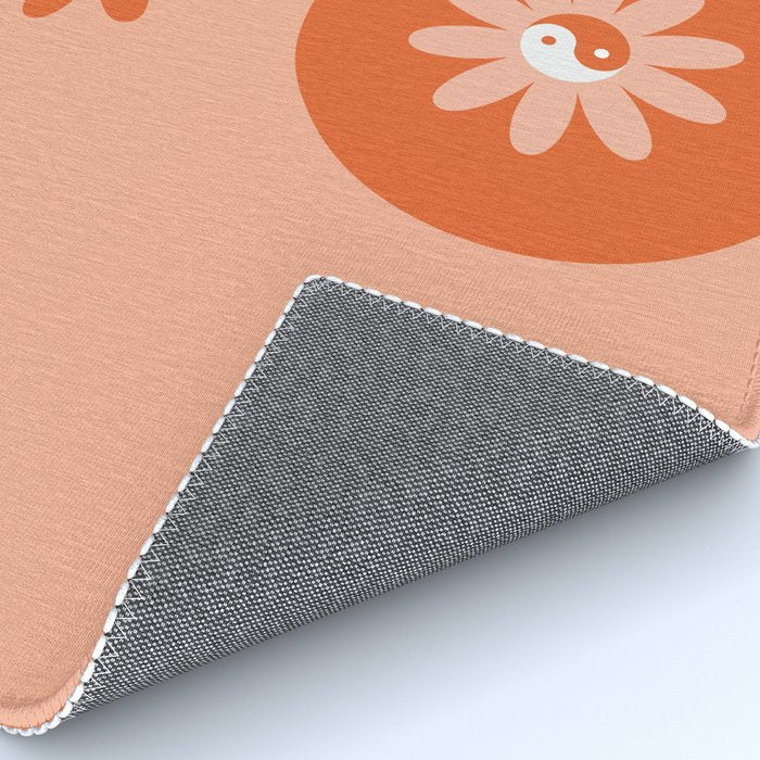Yin Yang Flower in Orange & Peach Rug Gallery Image 4