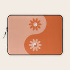 Yin Yang Flower in Orange & Peach Laptop Sleeve Gallery Image 1