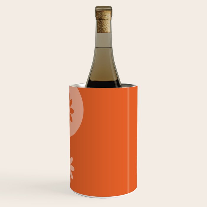 Yin Yang Flower in Orange & Peach Wine Chiller Gallery Image 3