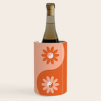 Yin Yang Flower in Orange & Peach Wine Chiller Gallery Image 1