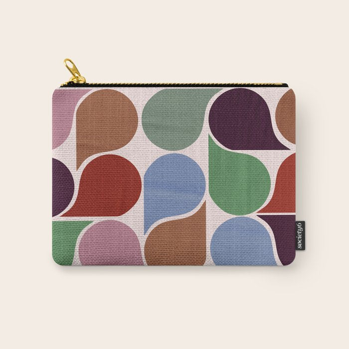 Colorful Geometric Raindrop Pattern Carry All Pouch Gallery Image 1