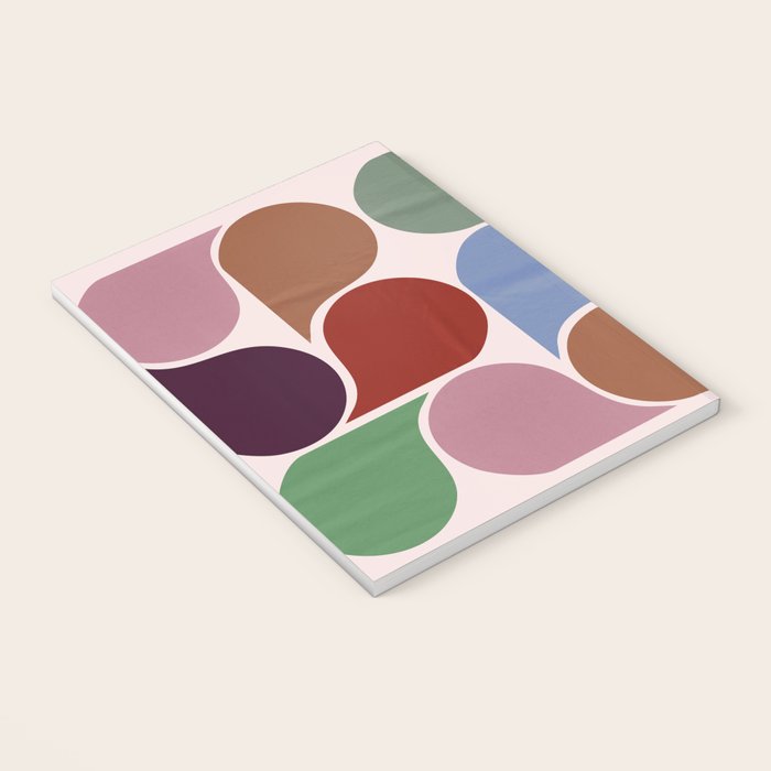 Colorful Geometric Raindrop Pattern Notebook Gallery Image 3