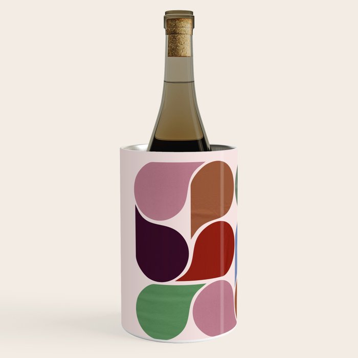 Colorful Geometric Raindrop Pattern Wine Chiller Gallery Image 2