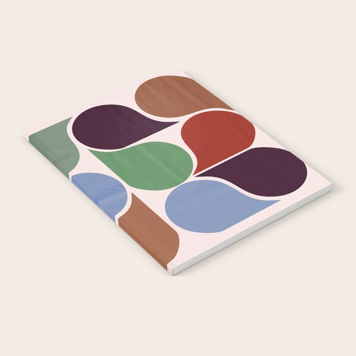 Colorful Geometric Raindrop Pattern Notebook Gallery Image 2