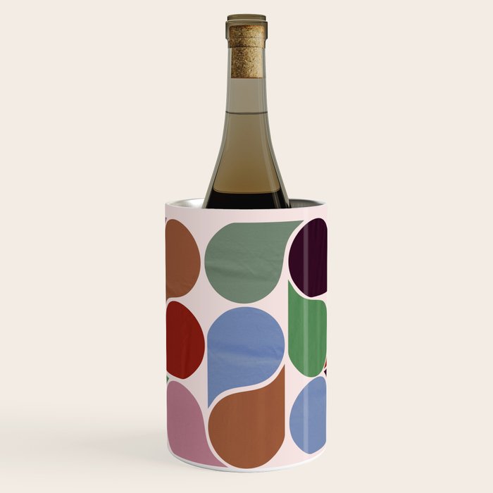 Colorful Geometric Raindrop Pattern Wine Chiller Gallery Image 1