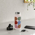 Colorful Geometric Raindrop Pattern Water Bottle Gallery Image 4