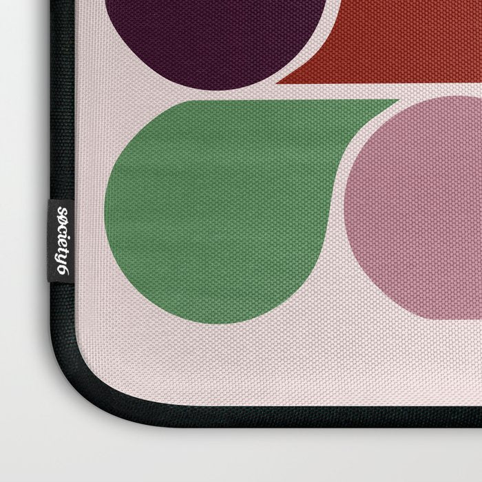 Colorful Geometric Raindrop Pattern Laptop Sleeve Gallery Image 3