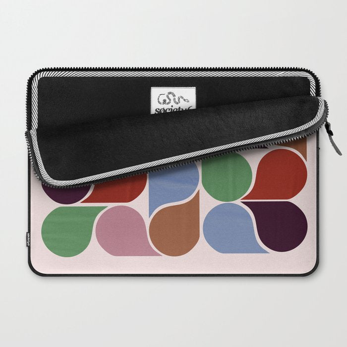 Colorful Geometric Raindrop Pattern Laptop Sleeve Gallery Image 2