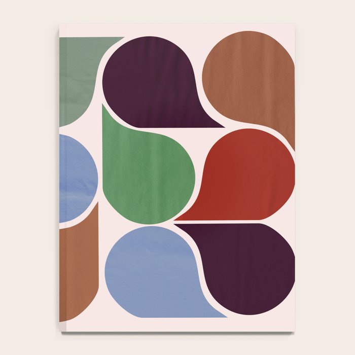 Colorful Geometric Raindrop Pattern Notebook Gallery Image 4