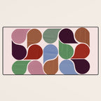 Colorful Geometric Raindrop Pattern Desk Mat Gallery Image 3