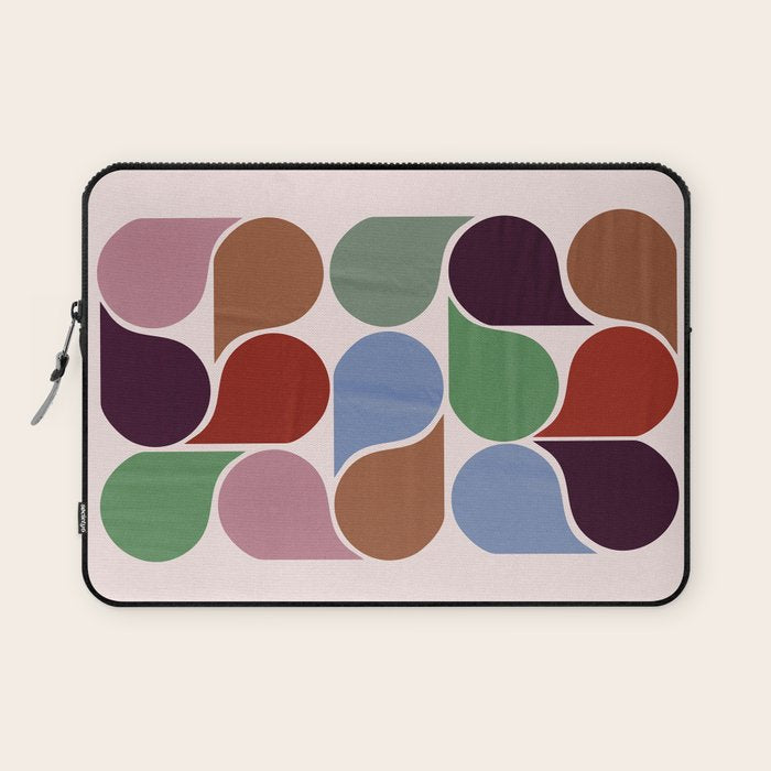 Colorful Geometric Raindrop Pattern Laptop Sleeve Gallery Image 1