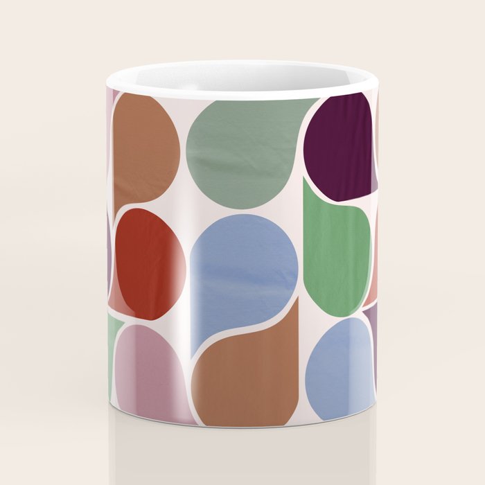 Colorful Geometric Raindrop Pattern Coffee Mug Gallery Image 4