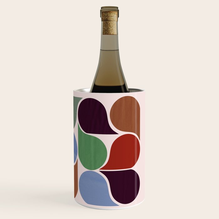 Colorful Geometric Raindrop Pattern Wine Chiller Gallery Image 3