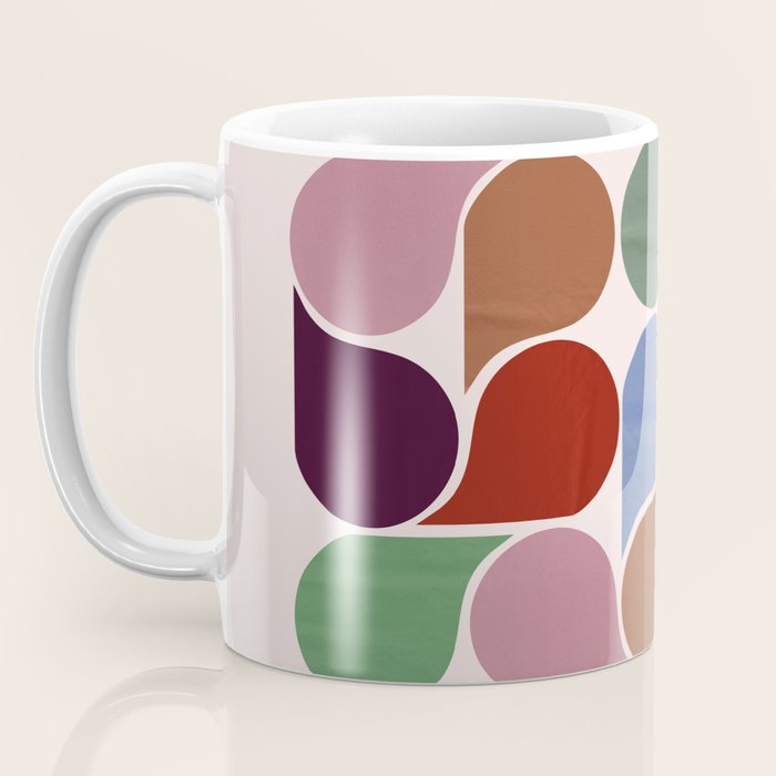 Colorful Geometric Raindrop Pattern Coffee Mug Gallery Image 3