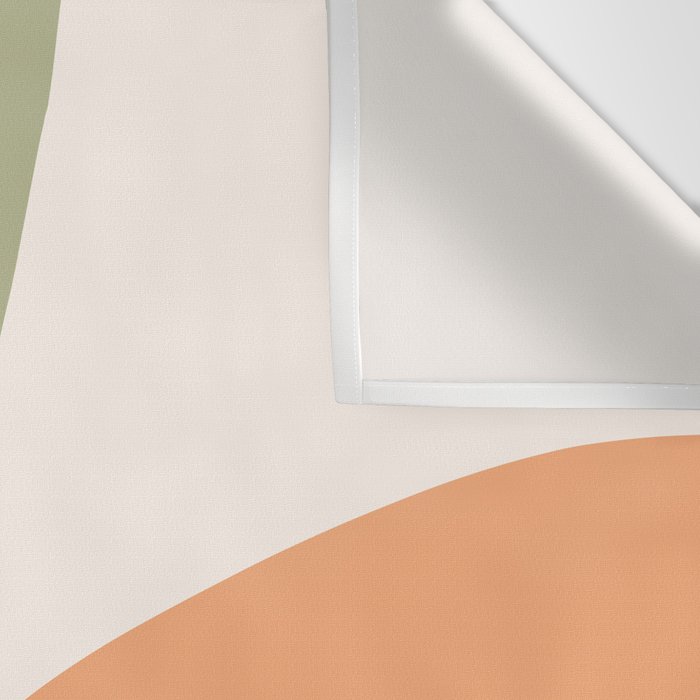 Abstract Shapes 55 in Sage Green and Terracotta (Rainbow Abstraction) Wall Tapestry Gallery Image 3