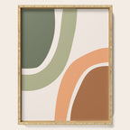 Abstract Shapes 55 in Sage Green and Terracotta (Rainbow Abstraction) Serving Tray Gallery Image 1