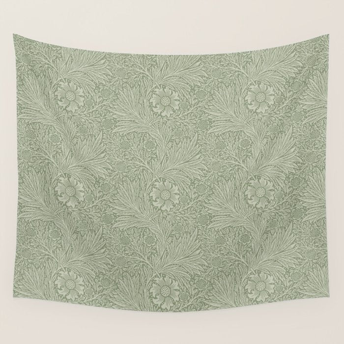 William Morris Marigold Sage Green Wall Tapestry Gallery Image 4