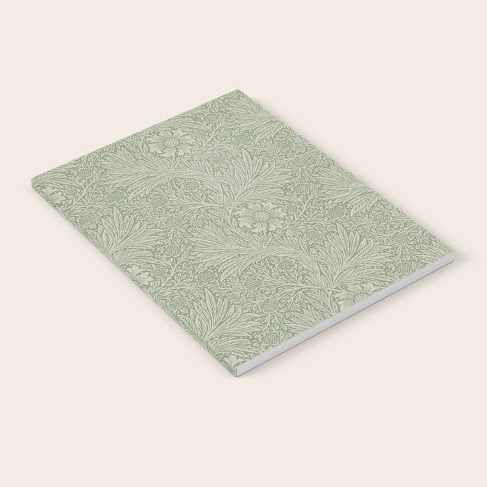 William Morris Marigold Sage Green Notebook Gallery Image 1