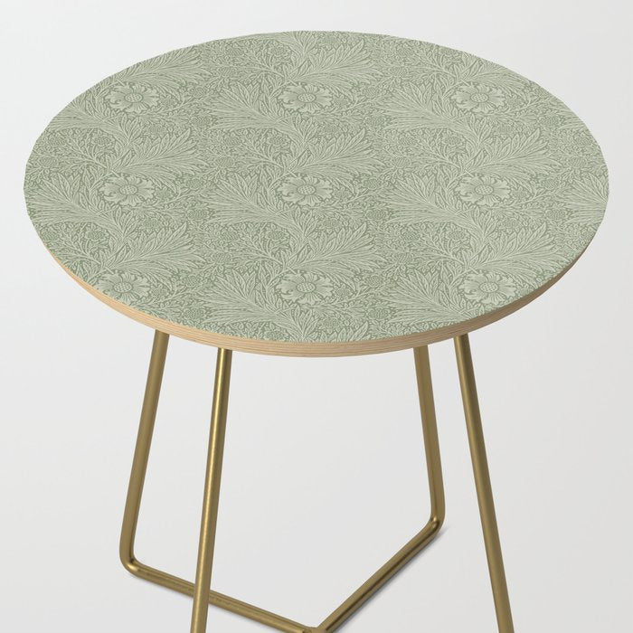 William Morris Marigold Sage Green Side Table Gallery Image 2