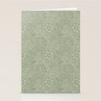 William Morris Marigold Sage Green Stationery Card Gallery Image 2