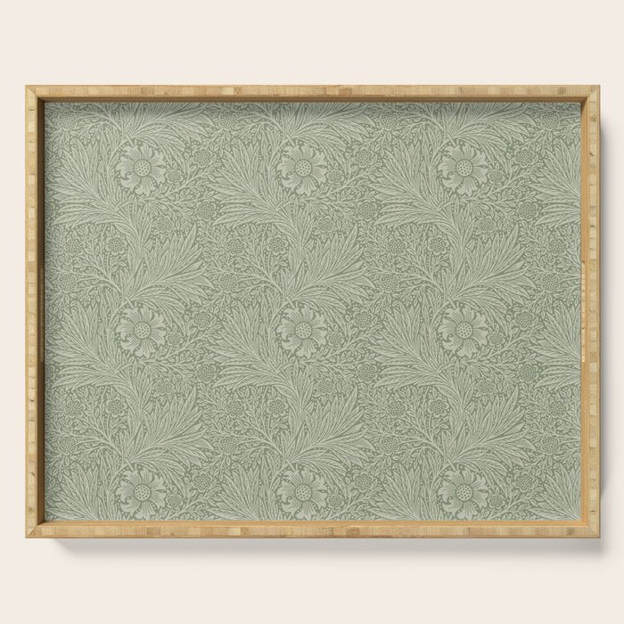 William Morris Marigold Sage Green Serving Tray Gallery Image 1