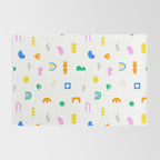 Fun colorful abstract summer shape pattern Rug Gallery Image 2