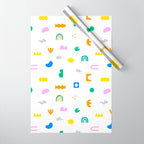 Fun colorful abstract summer shape pattern Wrapping Paper Gallery Image 1