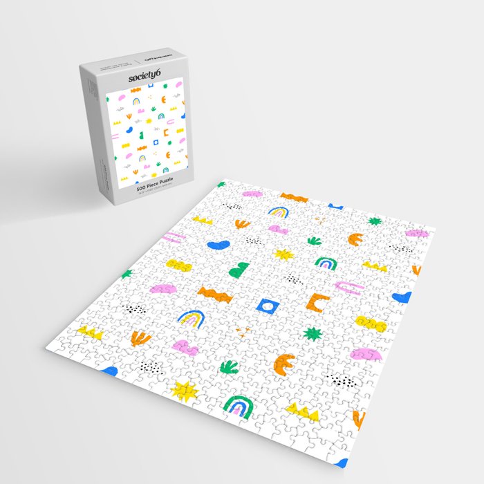 Fun colorful abstract summer shape pattern Jigsaw Puzzle Gallery Image 2