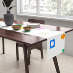 Fun colorful abstract summer shape pattern Table Runner Gallery Image 2
