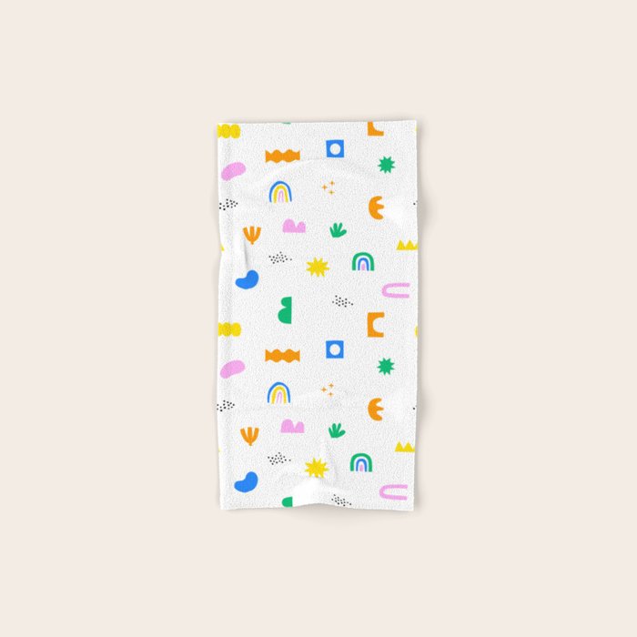 Fun colorful abstract summer shape pattern Bath Towel Gallery Image 1