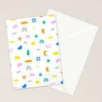 Fun colorful abstract summer shape pattern Stationery Card Gallery Image 2