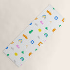 Fun colorful abstract summer shape pattern Yoga Mat Gallery Image 1