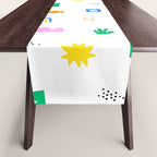 Fun colorful abstract summer shape pattern Table Runner Gallery Image 1