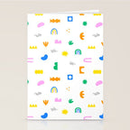 Fun colorful abstract summer shape pattern Stationery Card Gallery Image 2