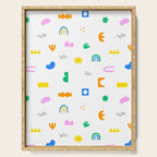 Fun colorful abstract summer shape pattern Serving Tray Gallery Image 1