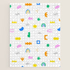 Fun colorful abstract summer shape pattern Jigsaw Puzzle Gallery Image 1