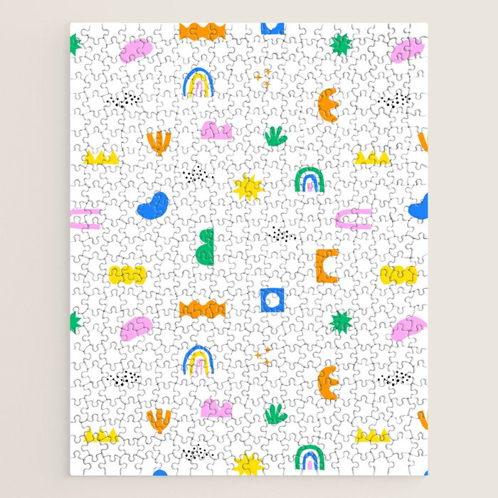 Fun colorful abstract summer shape pattern Jigsaw Puzzle Gallery Image 1