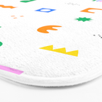 Fun colorful abstract summer shape pattern Bath Mat Gallery Image 3