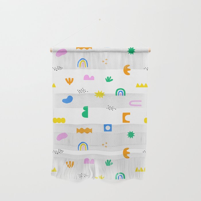 Fun colorful abstract summer shape pattern Wall Hanging Gallery Image 1