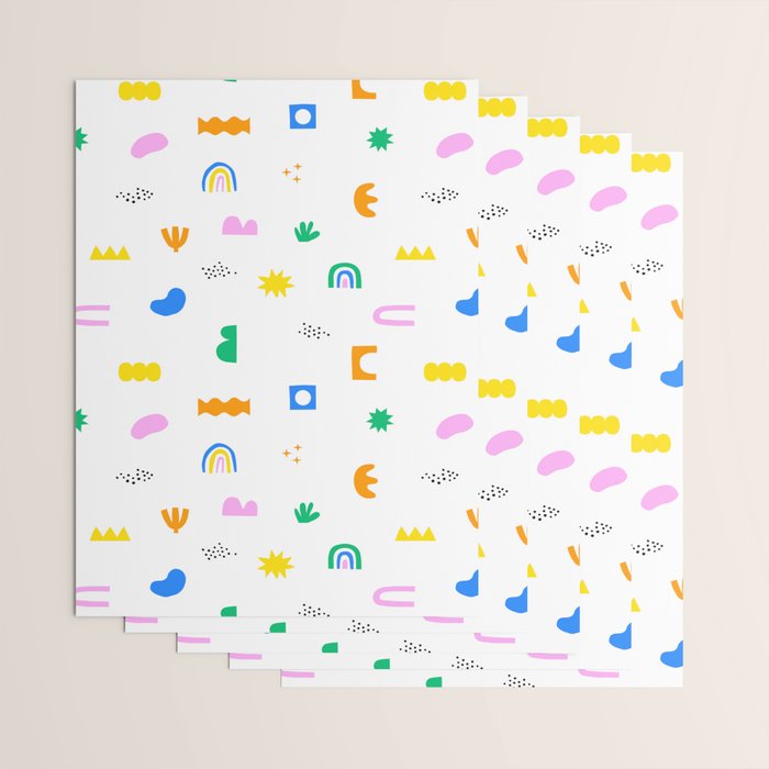 Fun colorful abstract summer shape pattern Wrapping Paper Gallery Image 3