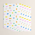 Fun colorful abstract summer shape pattern Wrapping Paper Gallery Image 3