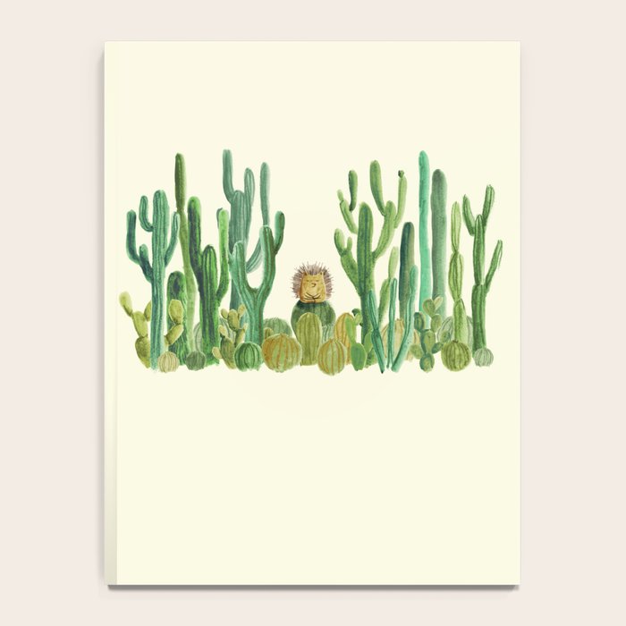 In my happy place - hedgehog meditating in cactus jungle Notebook Gallery Image 4