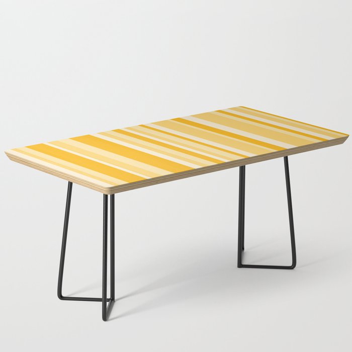 Classic Stripes XXII - Golden Sunshine Yellow Coffee Table Gallery Image 1