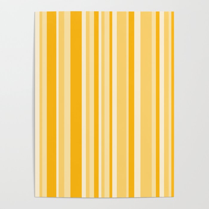 Classic Stripes XXII - Golden Sunshine Yellow Poster Gallery Image 4