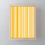 Classic Stripes XXII - Golden Sunshine Yellow Mini Art Print Gallery Image 1