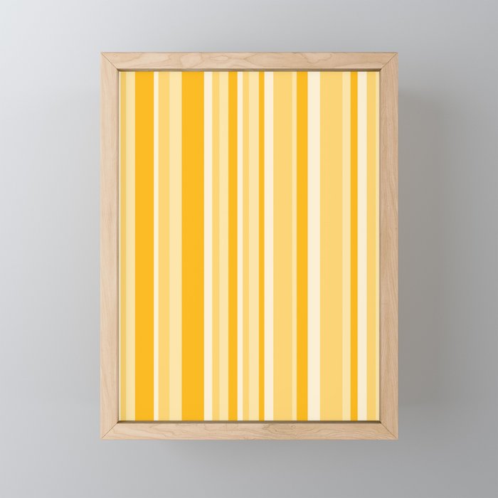 Classic Stripes XXII - Golden Sunshine Yellow Mini Art Print Gallery Image 1
