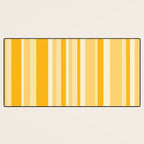 Classic Stripes XXII - Golden Sunshine Yellow Desk Mat Gallery Image 3