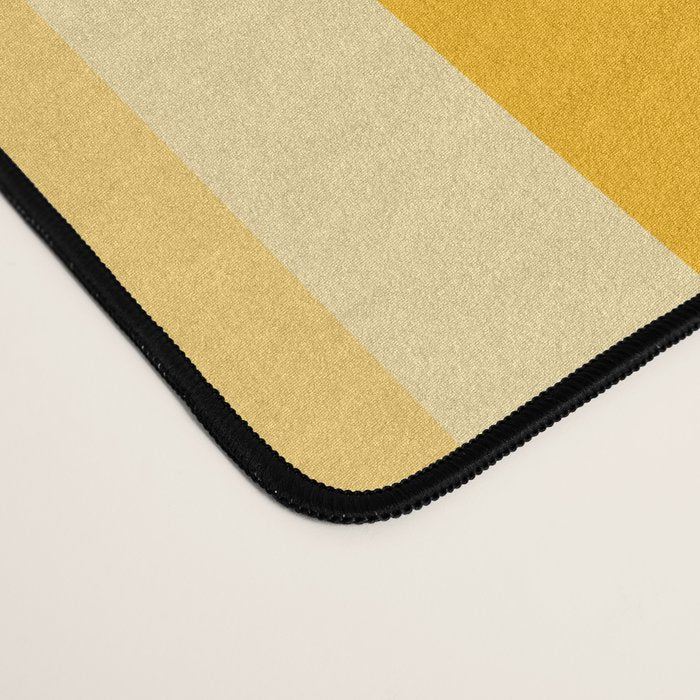 Classic Stripes XXII - Golden Sunshine Yellow Desk Mat Gallery Image 4